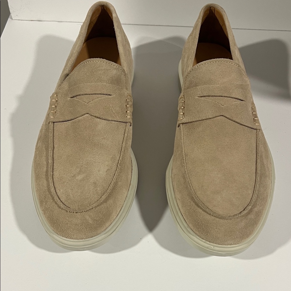 Peter Millar Beige Suede Loafers